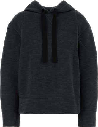 Jil Sander Melange Dark Grey Wool Blend Sweatshirt
