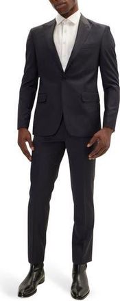 Ron Tomson Super 120S Merino Wool Tuxedo in Cobalt Black at Nordstrom Rack, Size 42 Us / 52 Euregular