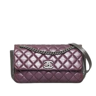 Chanel Pre-owned Portobello Schoudertas - Dames - Pre-owned - Paars - Maat: ONE Size Leer