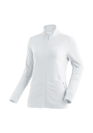 Maier Sports Fleecejacke MAIER SPORTS Denise Jacket W, Damen, Gr. 40, weiss (wei&szlig;), 100% Polyester, hoch geschlossener Ausschnitt, Jacken Fleecejacke, Damen Midlay