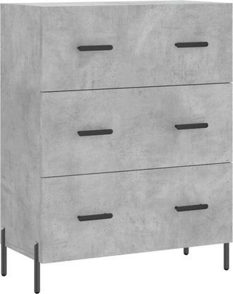 vidaXL Sideboard Concrete Grey 69.5x34x90 cm Engineered Wood Vidaxl
