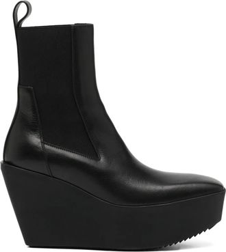 Rick Owens 110mm Beatle boots - women - Leather/Calf Leather/Rubber - 38 - Black