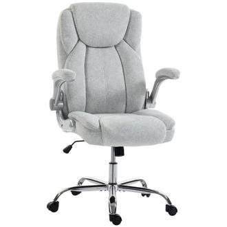 HOMCOM Silla de oficina 68x69x118 cm crema