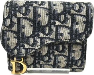Dior Pre-owned Wallets, female, Beige, Size: ONE SIZE Pre-owned Canvas Wallet