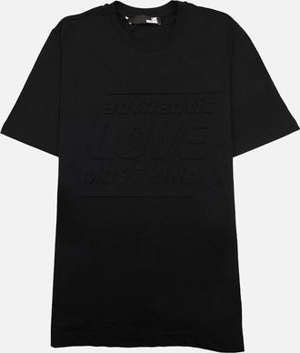 Love Moschino Mens Love Moschino Authentic 3d Print T Shirt Black MX1 - Size: 34
