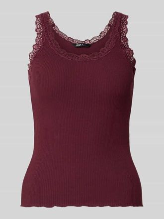 Only Slim Fit Tanktop aus Baumwoll-Mix Modell SARA SHARAI in Bordeaux, Gr&ouml;&szlig;e XL