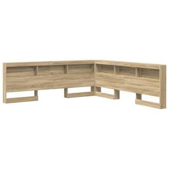 vidaXL Cabecera De Almacenamiento Con Estante Roble Sonoma 200 Cm Vidaxl