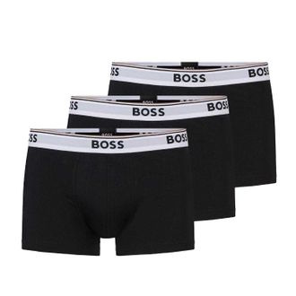 HUGO BOSS Heren Bodywear Logo Boxershorts (Set van 3) (Zwart, Wit)