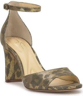 Jessica Simpson Luxcilla Block Heel Sandal in Golden at Nordstrom Rack, Size 6.5