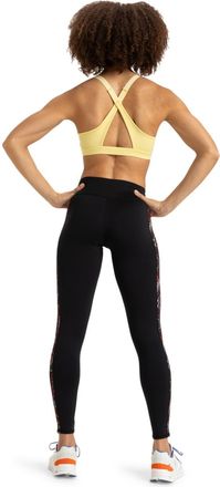 Roxy Leggings ROXY Everyday Flow, Damen, Gr. M, grau (anthrazit athletic hibiscus), Obermaterial: 92% Microfaser, 8% Elasthan;, Hosen Leggings