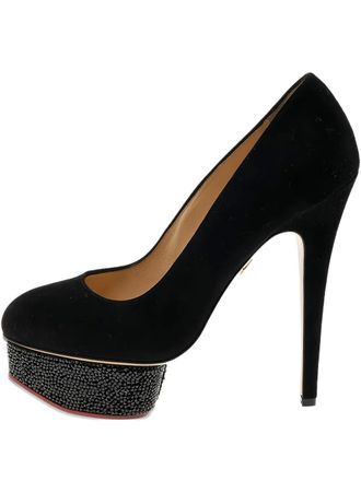 Charlotte Olympia 145mm leather heeled pumps - Black