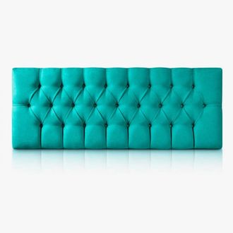 Colch&oacute;n Morfeo Cabecero tapizado bajo acolchado turquesa, cama 90 cm, 100x60 cm