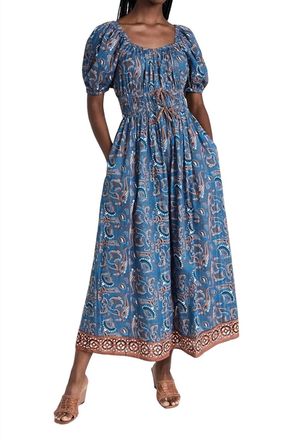 Cleobella Rhea Ankle Dress In Lazuli