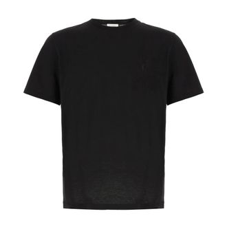 Saint Laurent T-shirt - Heren - Tops - Zwart - Maat: M