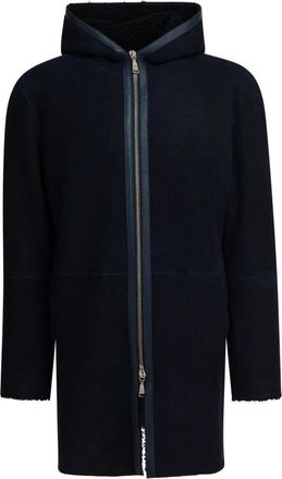 Tagliatore Wilson Shearling Jas - Heren - Vesten met rits - Blauw - XL - Hoodies & sweatvesten