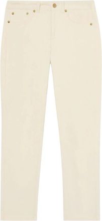 Brooks Brothers 5-Pocket katoenen ribfluwelen broek - Dames - Slim Fit Broeken - Beige - W30 - Katoen - Broeken