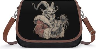 Generic Merry Krampus Small Womens Crossbody Bags Shoulder Handbag with Adjustable Strap for Travel