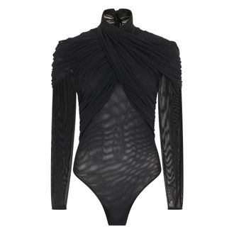 MUGLER Body, female, Black, Size: XS Long sleeve bodysuit