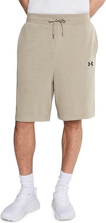 Under Armour Rival Lightweight Shorts Mens Workout City Khaki/Black : 2XL 10, Fleece/Polyester