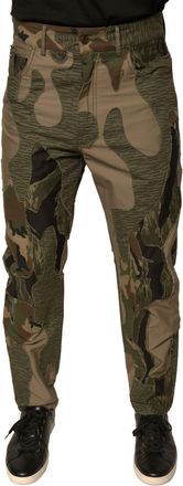Dolce & Gabbana Multicolor Camouflage Cotton Mens Pants