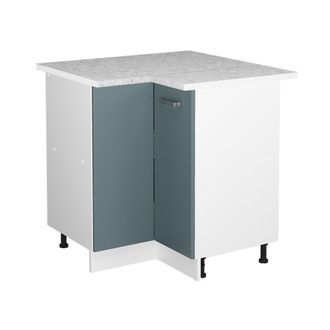 Vicco Mueble Esquinero Universal R-line, Gris Azulado, 75.6 Cm Con Puerta, Con Encimera, Vicco