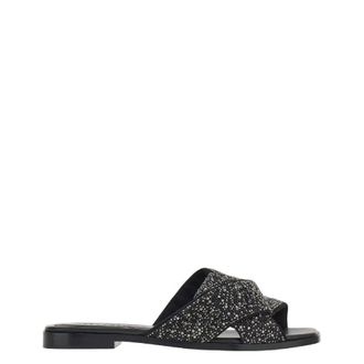 Ferragamo Origami Knot and Crystals Slide Sandals, Size 7 C