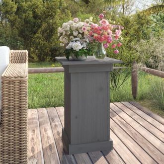vidaXL Vidaxl - Portafiori grigio 40x40x60 cm in Legno Massello di Pino
