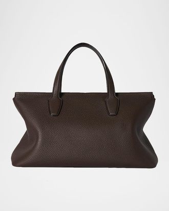 The Row Marcel Slouchy Top-Handle Bag in Grain Leather