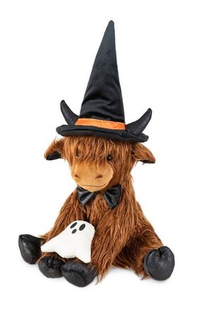 Glitzhome Halloween Fall or Christmas Fabric Highland Cow in Black at Nordstrom, Size Large