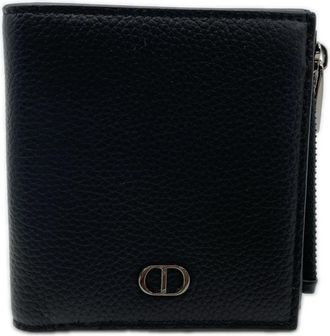 Dior Black Leather Wallet (Bi-Fold) (Pre-Owned)