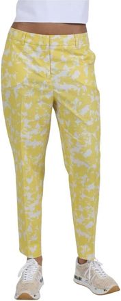 Via Masini 80 Stijlvolle Broek - Dames - Slim Fit Broeken - Geel - XL - Broeken