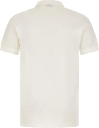 Burberry Mens White Cotton Polo Shirt