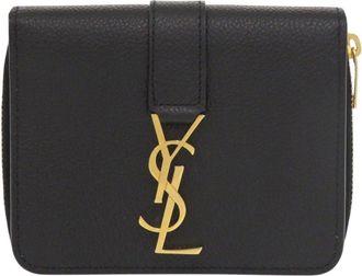 Saint Laurent Black Leather Wallet (Bi-Fold) (Pre-Owned)