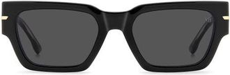 Victoria Beckham 53mm Square Sunglasses in Black/Grey at Nordstrom