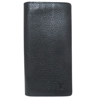 Louis Vuitton Black Leather Long Wallet (Bi-Fold) (Pre-Owned)