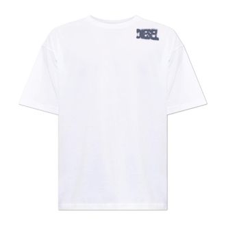 Diesel Tops, Heren, Wit, 3Xl, Katoen, T-Boxt-Aa 19 T-Shirt