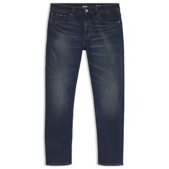 BOSS Slim-fit jeans in a dark-blue stretch-cotton blend