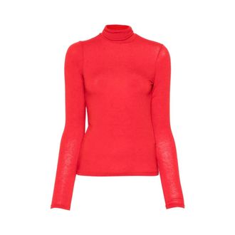 Tela Truien & Vesten, Dames, Rood, S, Roll Neck Sweater
