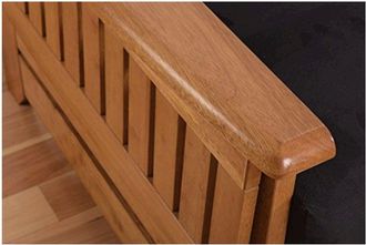 Kodiak Phoenix Frame-Butternut Finish-Linen Stone Mattress-Storage Drawers