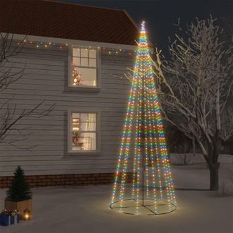 vidaXL &Aacute;rbol De Navidad C&oacute;nico 732 Leds De Colores 160x500 Cm Vidaxl