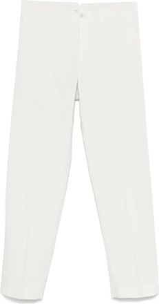 Incotex Witte Broek- Verborgen Sluiting- Riemlussen - Heren - Slim Fit Broeken - Wit - 3XL - Broeken