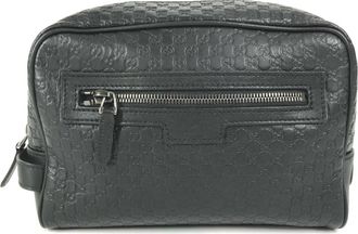 Gucci Guccissima Black Gg Leather Clutch Bag (Pre-Owned)