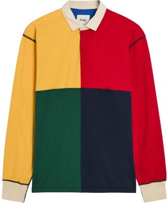 Drake's Drakes Colour-blocked Cotton Rugby top - Multicoloured 1 - XL