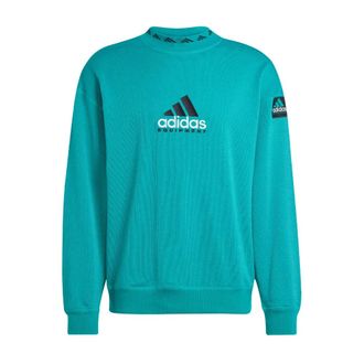 adidas Reflecterende Crewneck Uitrusting Groen - Heren - Sportshirts - Groen - S - Katoen - Fitness
