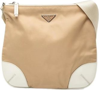 Prada Pre-owned Cross Body Bags, female, Beige, Size: ONE SIZE Pre-owned Crossbody Bag