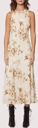 Lost + Wander Dream Of Iris Midi Dress In Cream- Floral