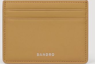 Sandro Leather logo card holder