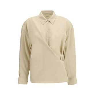Christophe Lemaire Shirts, female, Beige, Size: XS Silk Dress Shirt with Elegant Design