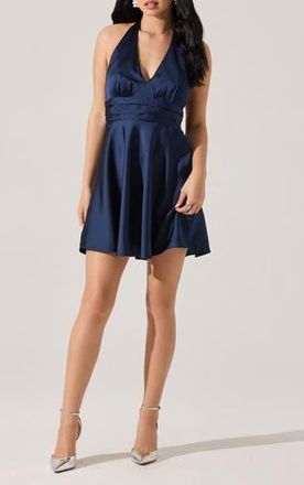 ASTR the Label Mielle Halter Minidress in Navy at Nordstrom Rack, Size X-Small