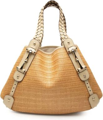 Gucci Borsa a spalla Raffia Pelham 2000-2015 - Marrone